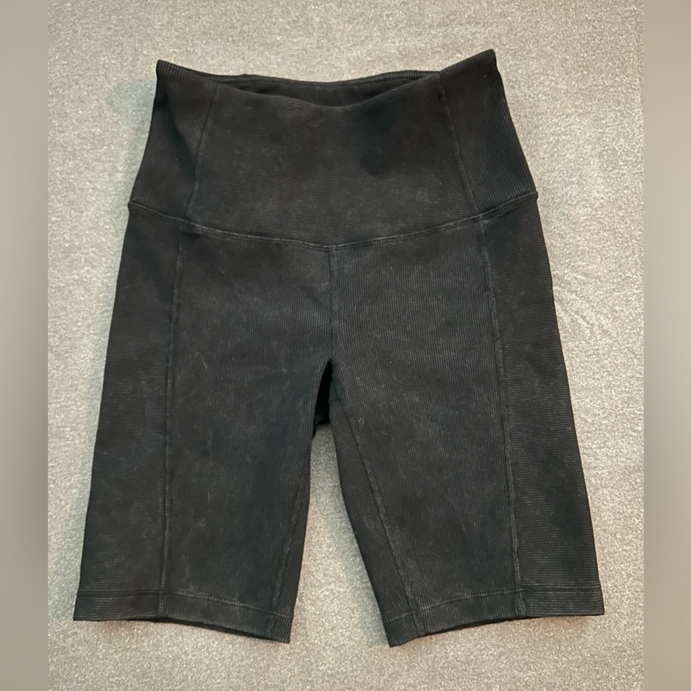 Women's Charcoal High-Waisted Bike Shorts